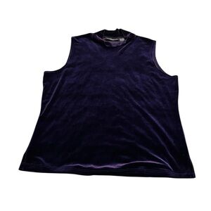 3/$15 IMPRESSIONS purple velveteen tank